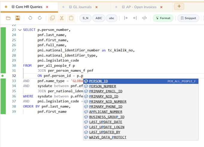 SQL Editor