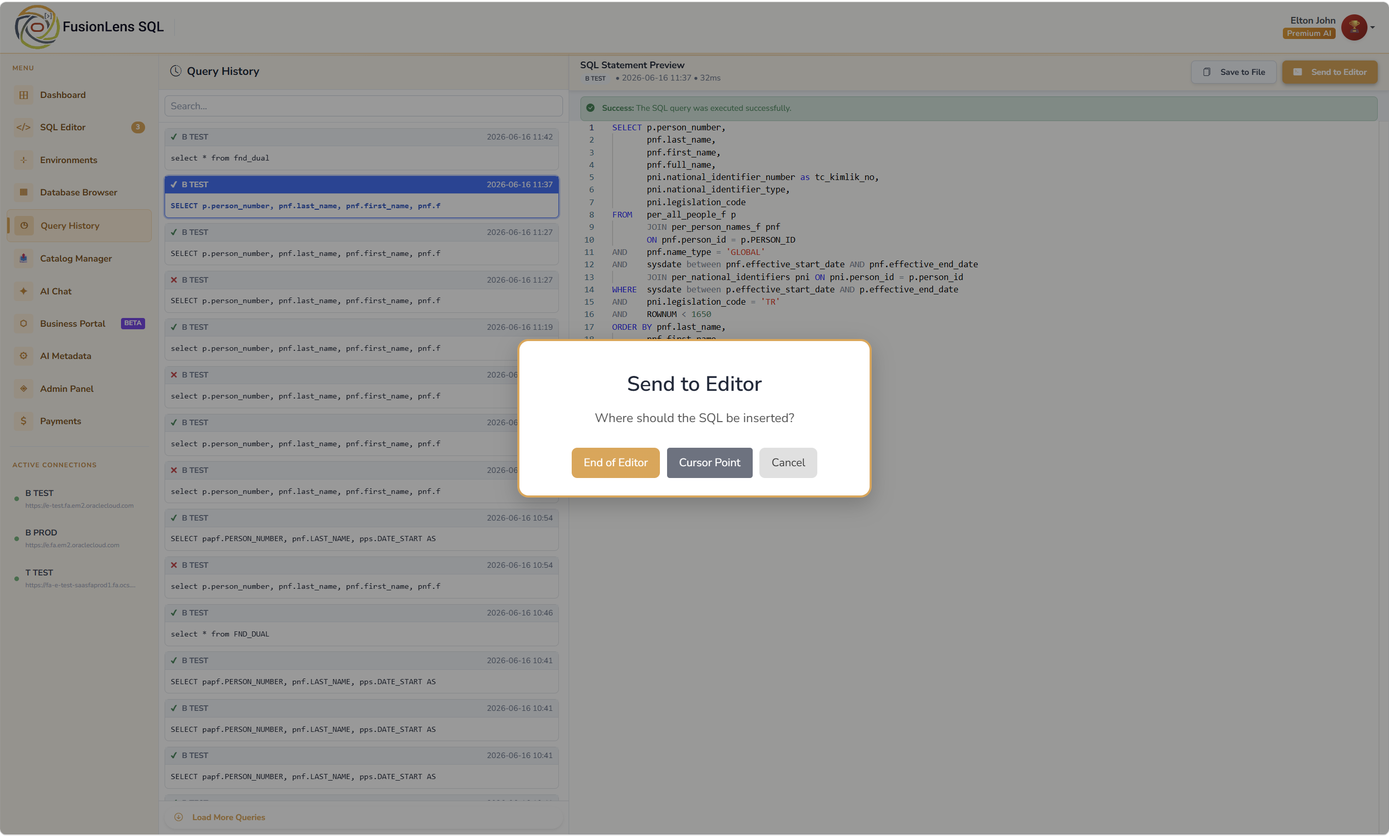 Query History